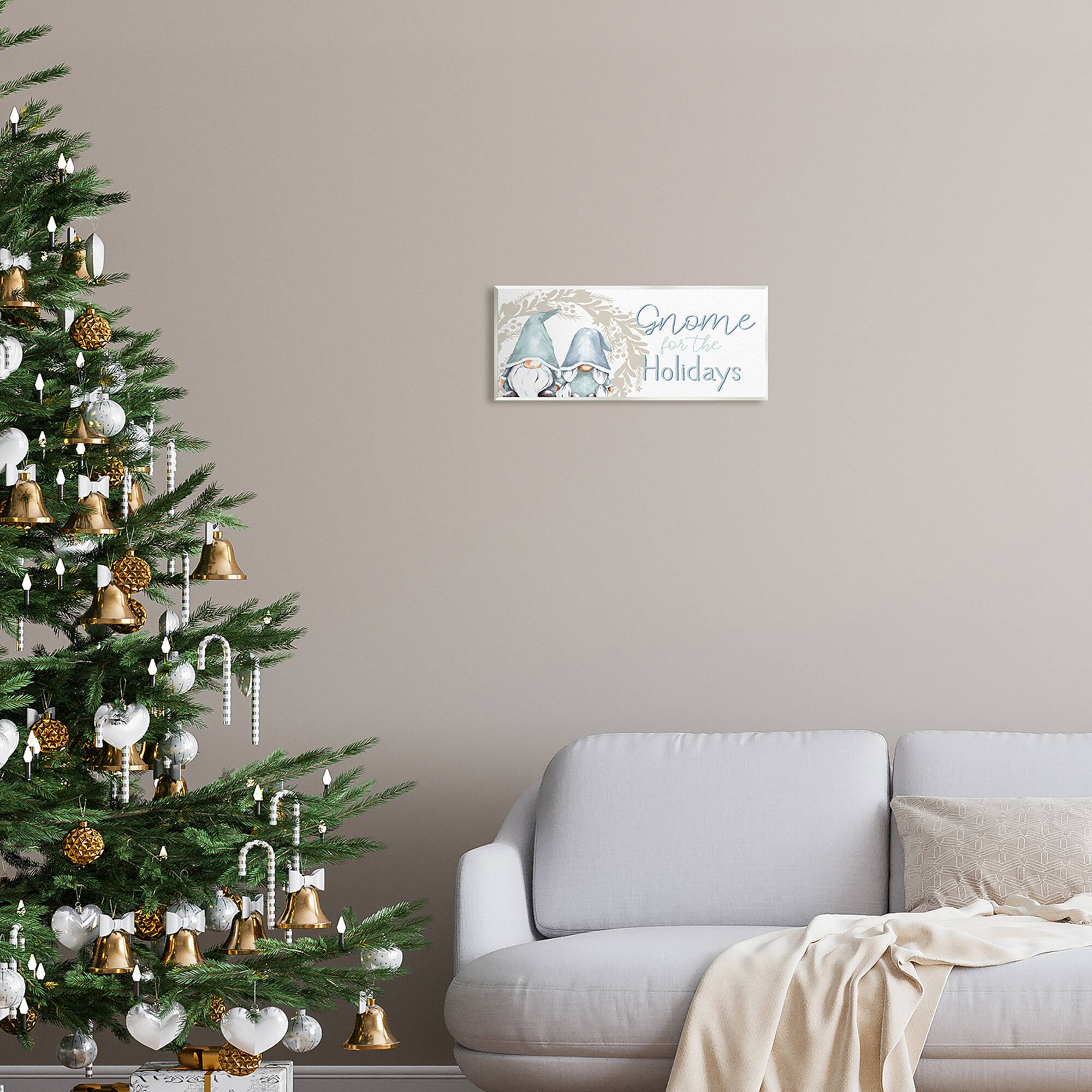 Stupell Industries Gnome For The Holidays Phrase Wall Plaque Art